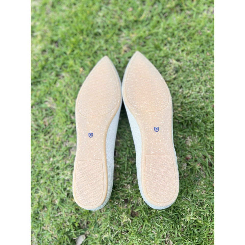 New Rothy's The Pointy Slip On Toe Flat Size 12 Diamond Metallic Pointed Shoe - Picture 7 of 8
